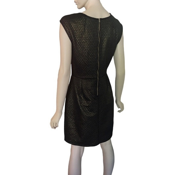 𝅺Collective Concepts Stitch Fix Helma Dress Gold Black Quilt Textured - Picture 7 of 12